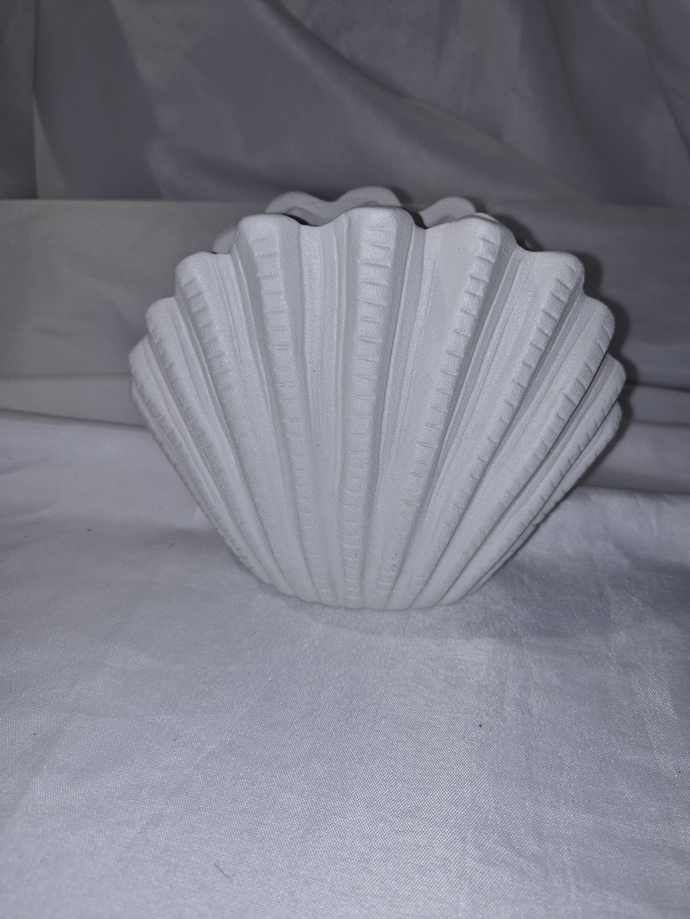 White Decorative Shell Vase - Home Art